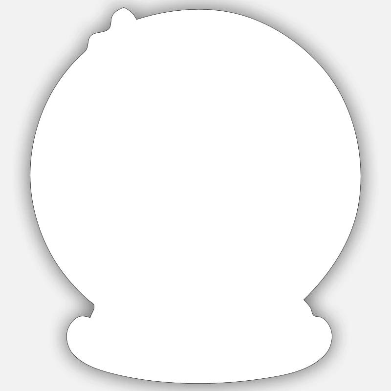 sphère verre Sticker taille S (10 x 10 cm)
