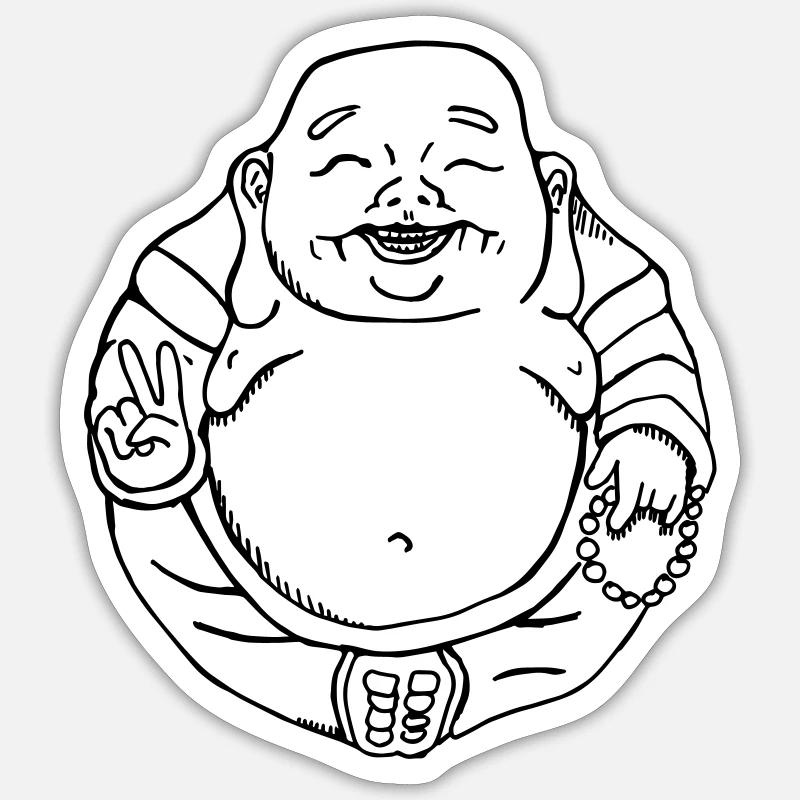 Peace Buddha Sticker size S (10 x 10 cm)