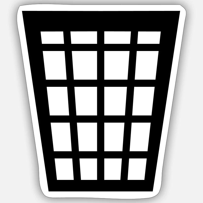 Trash (cheap!) - Sticker size S (10 x 10 cm) - white matte
