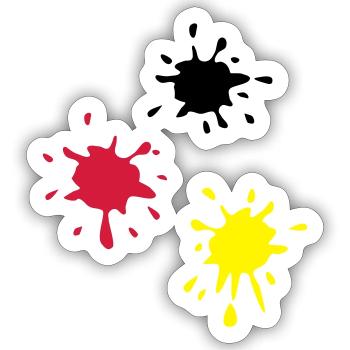 Art, paint (super cheap!) - Sticker taille S (10 x 10 cm) - blanc mat - Devant