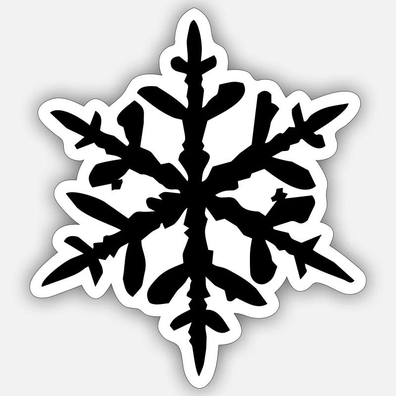 Snowflake - Sticker size S (10 x 10 cm) - white matte