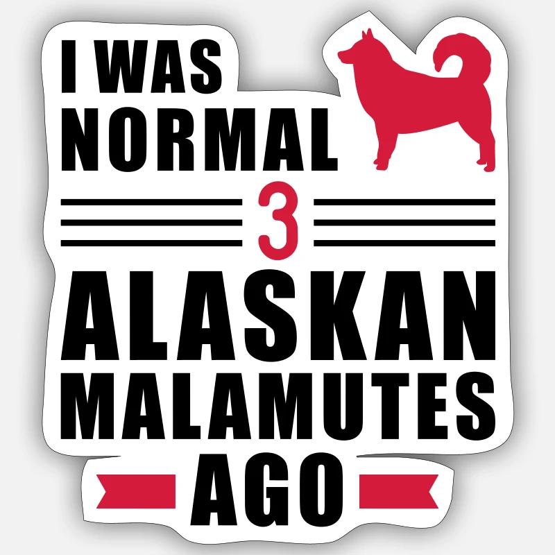 Alaskan Malamute - Sticker size S (10 x 10 cm) - white matte