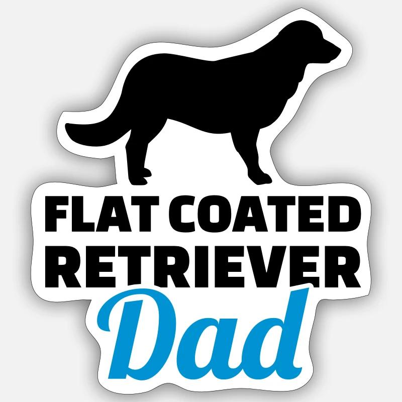 Flat Coated Retriever - Sticker size S (10 x 10 cm) - white matte