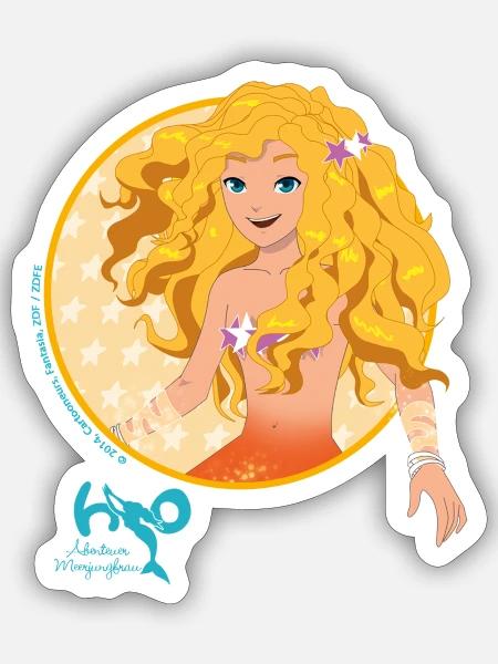 H2O Abenteuer Meerjungfrau Emma - Sticker Größe S (10 x 10 cm) - Mattweiß