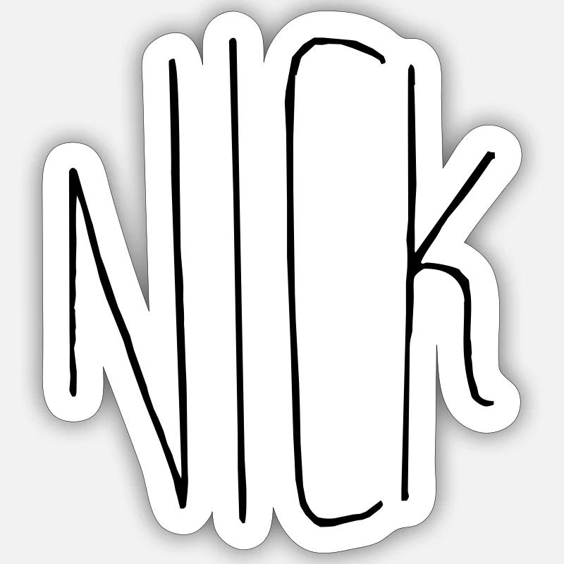 Nick gift - Sticker size S (10 x 10 cm) - white matte