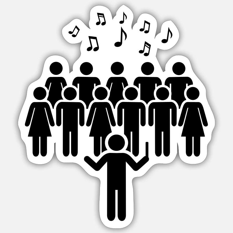 chorale - Sticker taille S (10 x 10 cm) - blanc mat