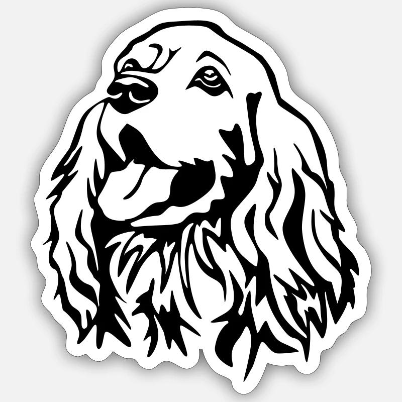 Cocker Spaniel head - Sticker size S (10 x 10 cm) - white matte