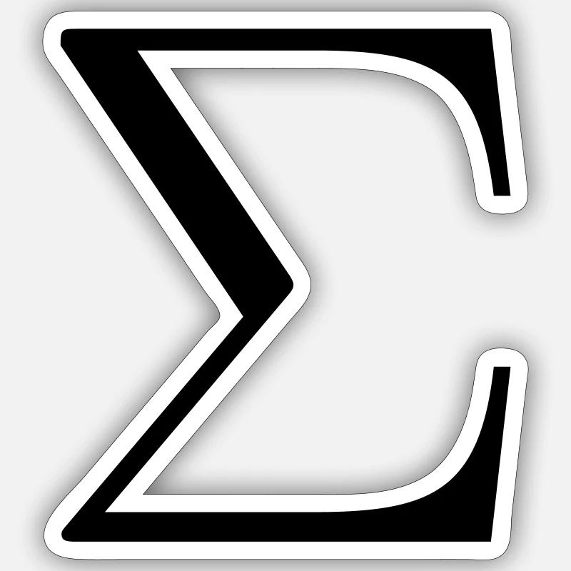 Griechischer Grossbuchstabe SIGMA Sticker Größe S (10 x 10 cm)