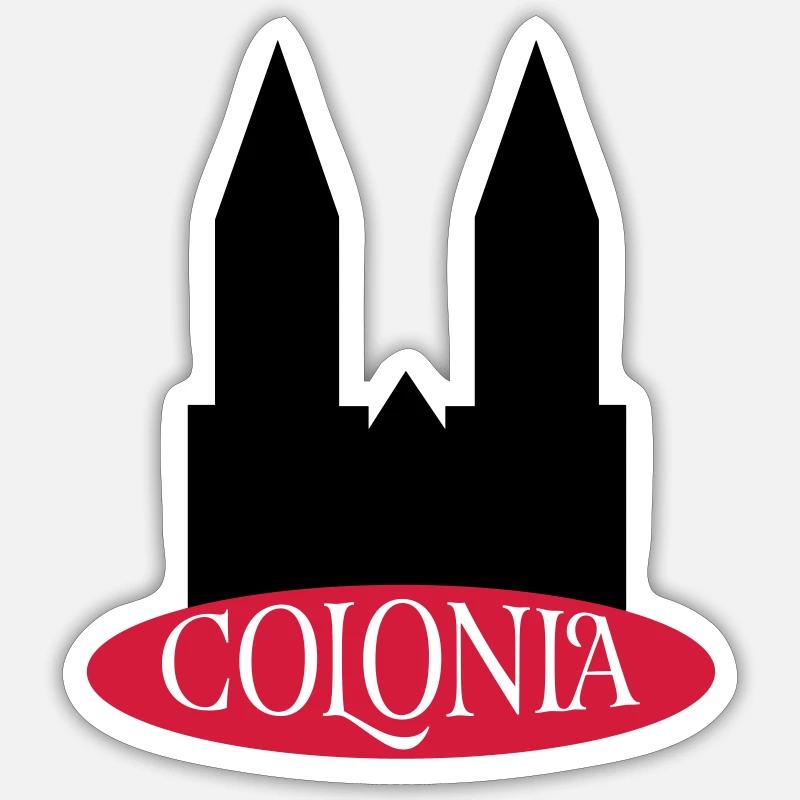 Köln - Sticker Größe S (10 x 10 cm) - Mattweiß