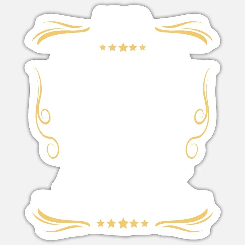 Fødselsdagsgave 50-årsdag herrer - Sticker størrelse S (10 x 10 cm) - mat hvid