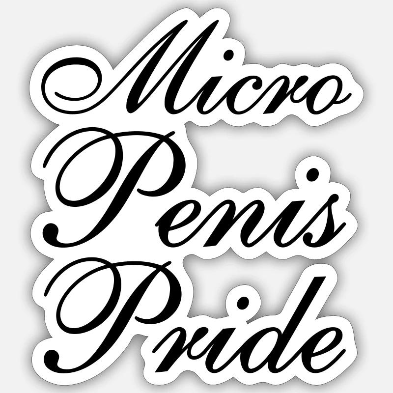 Micro penis pride - Sticker size S (10 x 10 cm) - white matte