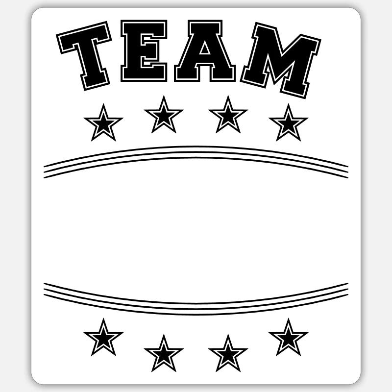 Name text frame - Sticker size S (10 x 10 cm) - white matte