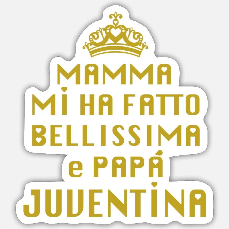 die schöne Mutter und der Vater von - Sticker Größe S (10 x 10 cm) - Mattweiß