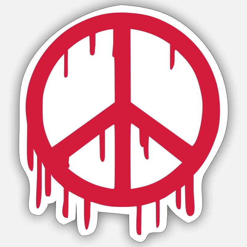 Peace peace - Sticker size S (10 x 10 cm) - white matte