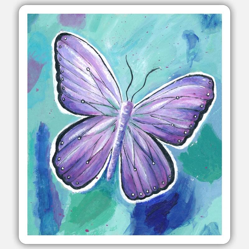 butterfly - Sticker size S (10 x 10 cm) - white matte