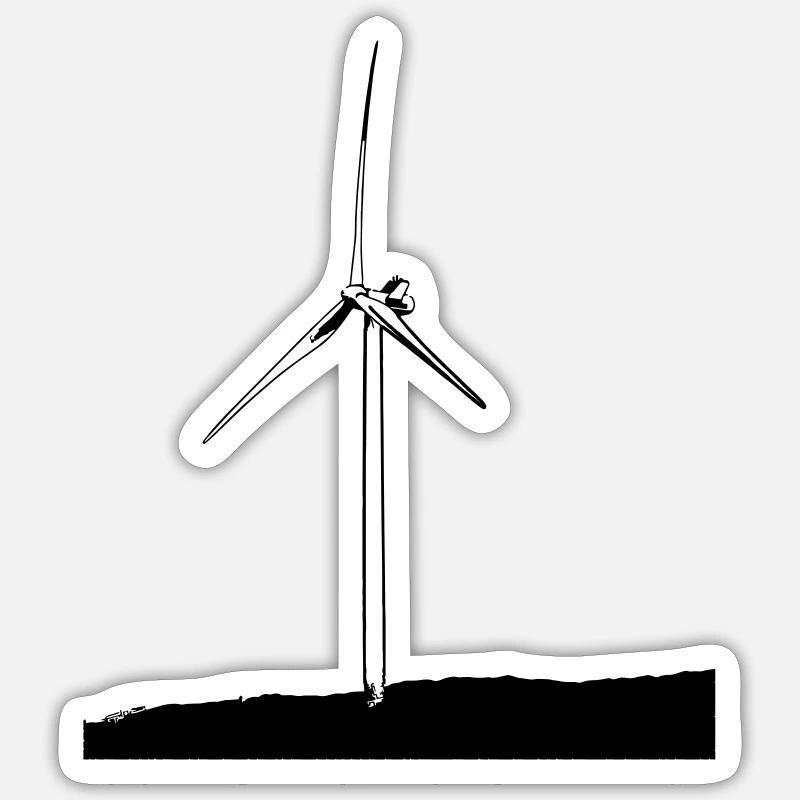 windmill Sticker size S (10 x 10 cm)