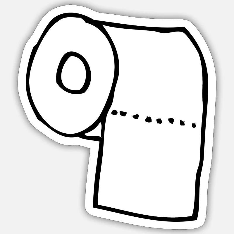 klopapier - Sticker Größe S (10 x 10 cm) - Mattweiß