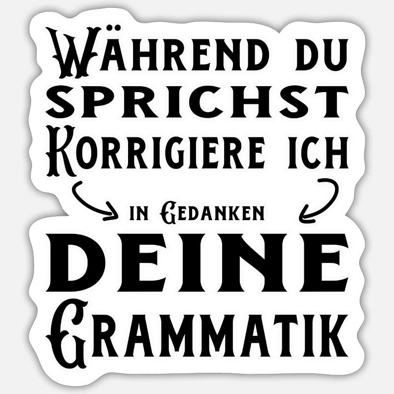 Langue allemande langue difficile Sticker taille S (10 x 10 cm)