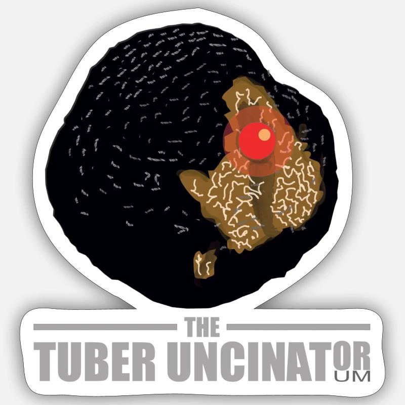 Tuber Uncinator - Sticker formato S (10 x 10 cm) - bianco opaco