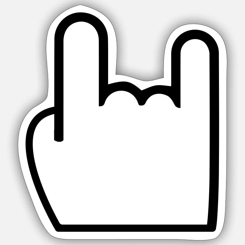 Symbole à bascule - Sticker taille S (10 x 10 cm) - blanc mat