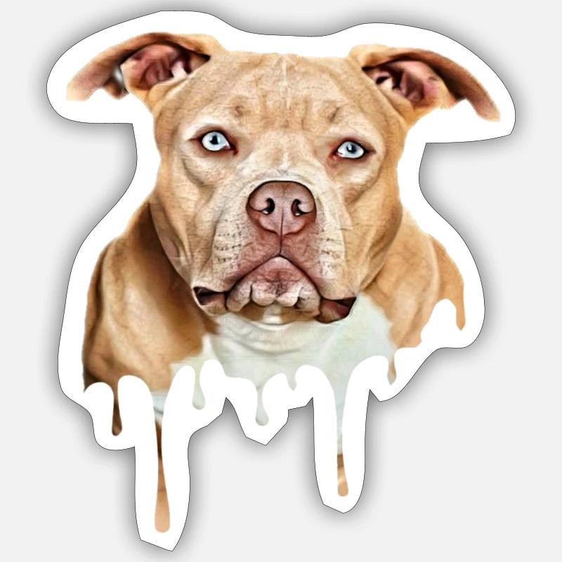 Bully Art American Bully Exotic Bully - Sticker size S (10 x 10 cm) - white matte