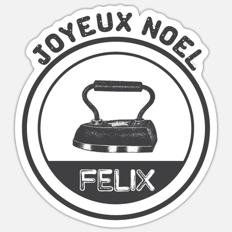 félix - Sticker taille S (10 x 10 cm) - blanc mat