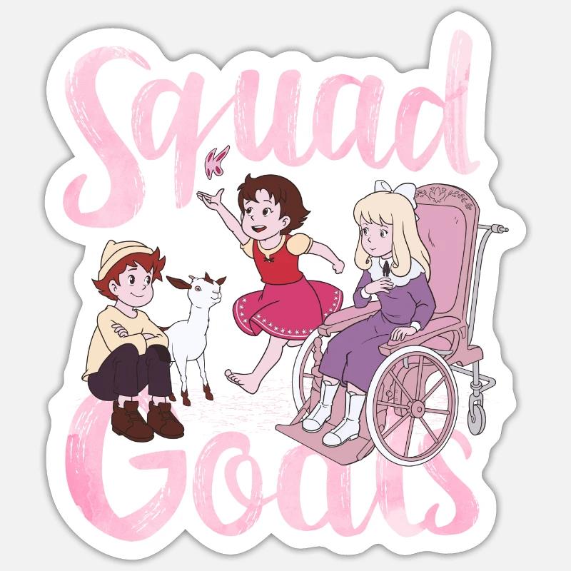Heidi Squad Goals - Sticker Größe S (10 x 10 cm) - Mattweiß