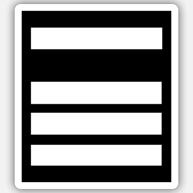 commandant - Sticker taille S (10 x 10 cm) - blanc mat