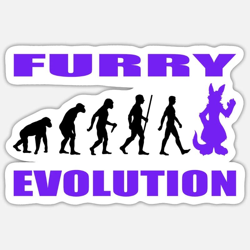 Furry - Sticker taille S (10 x 10 cm) - blanc mat