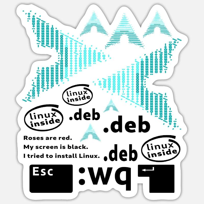 Linux sticker package Sticker size S (10 x 10 cm)