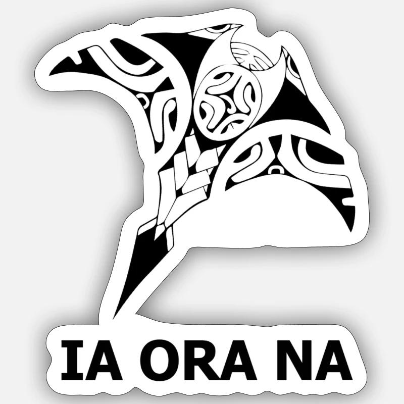 Polynesian ray Sticker size S (10 x 10 cm)