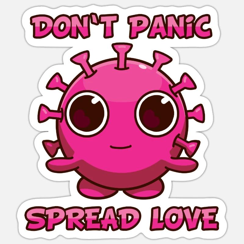 Don't panic - Sticker size S (10 x 10 cm) - white matte
