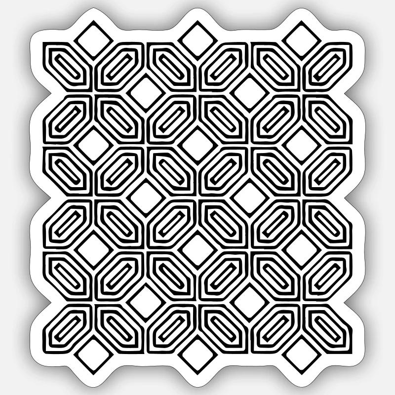 pattern 1 - Sticker Größe S (10 x 10 cm) - Mattweiß