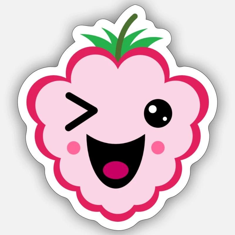 raspberry Sticker size S (10 x 10 cm)
