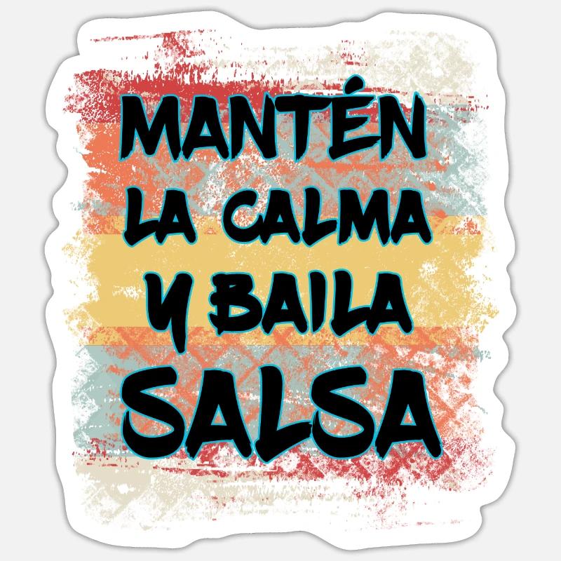 Dance Salsa - Salsa Tanz Geschenk - Sticker Größe S (10 x 10 cm) - Mattweiß