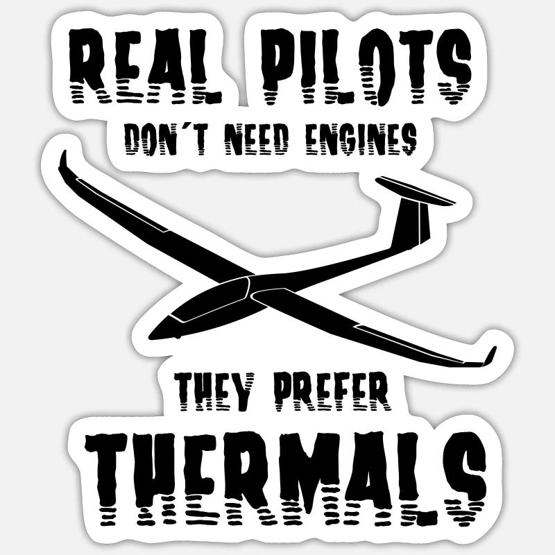 Glider glider flying glider pilot Sticker size S (10 x 10 cm)