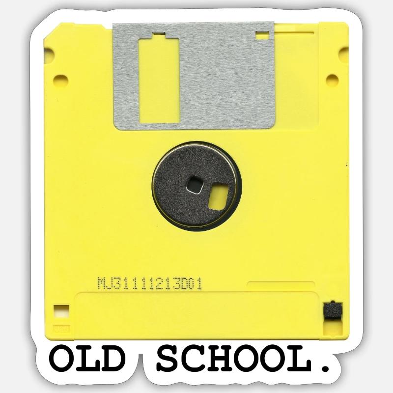 floppy disk old school retro Sticker size S (10 x 10 cm)