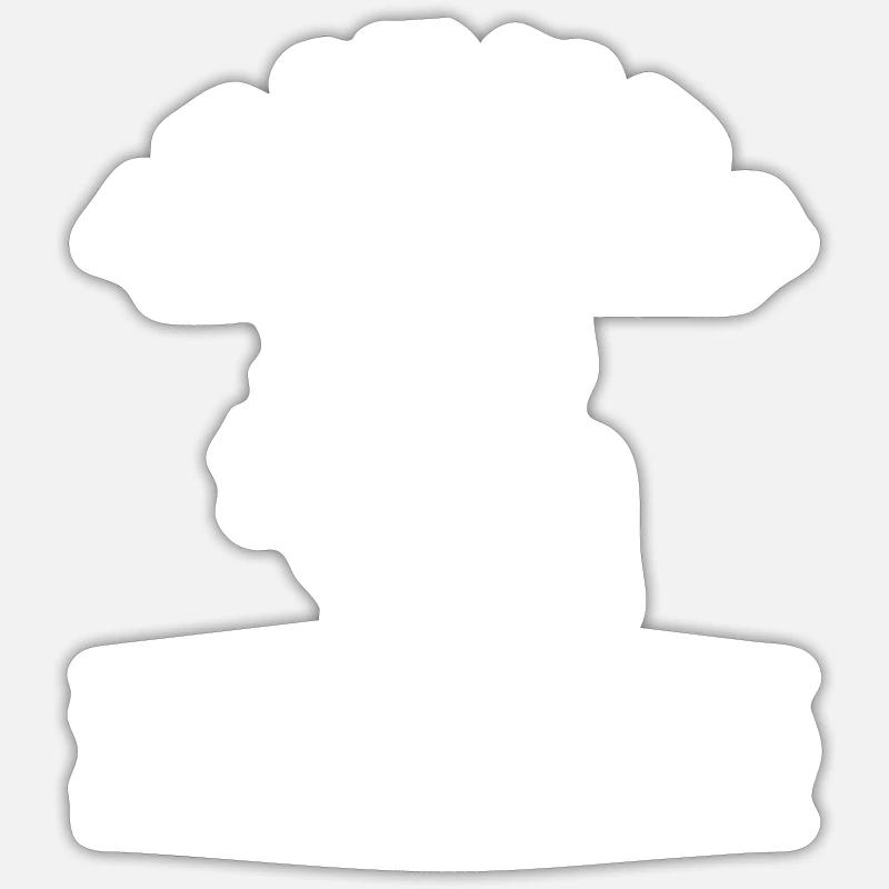 Amis pas de nourriture - Sticker taille S (10 x 10 cm) - blanc mat