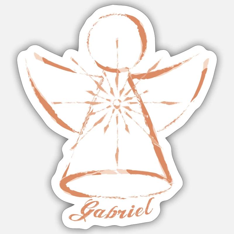 L’archer Gabriel - Sticker taille S (10 x 10 cm) - blanc mat