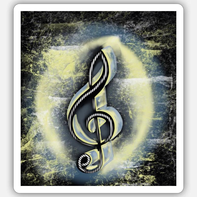 Insulti per violino - Sticker formato S (10 x 10 cm) - bianco opaco