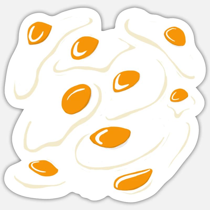 Oeufs Oeufs - Sticker taille S (10 x 10 cm) - blanc mat