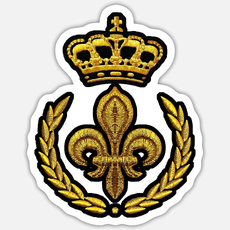 Ecusson Fleur de lys Sticker Größe S (10 x 10 cm)