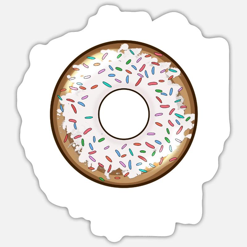 Donut - Sticker size S (10 x 10 cm) - white matte