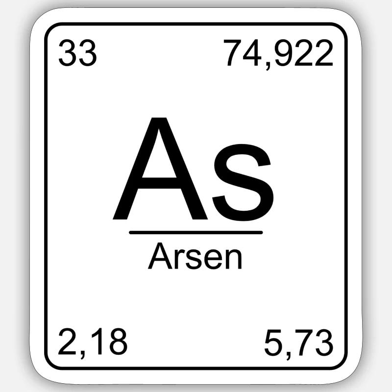 Arsenic, Periodic Table, Chemistry, Physics, Element, Pe - Sticker size S (10 x 10 cm) - white matte