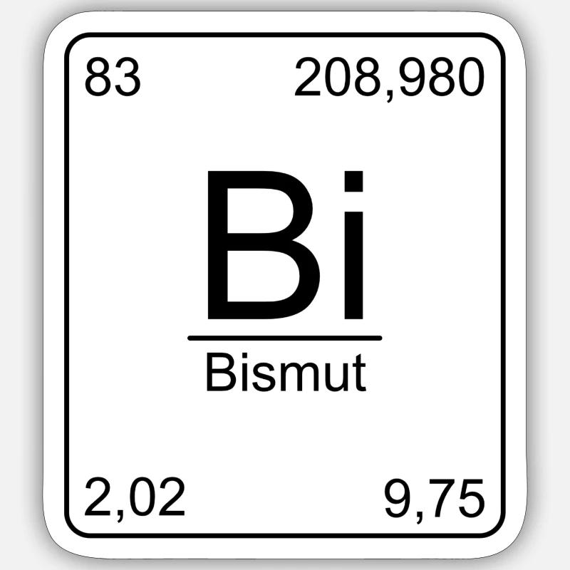 Bismuth, Periodic Table, Chemistry, Physics, Element Sticker size S (10 x 10 cm)