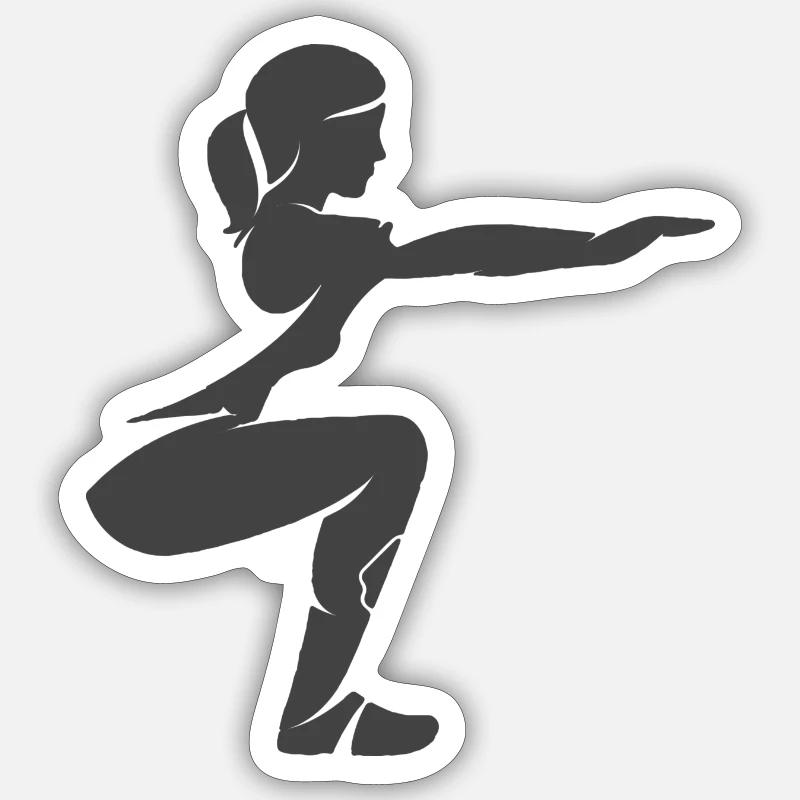 Femmes Squads Squat Sticker taille S (10 x 10 cm)