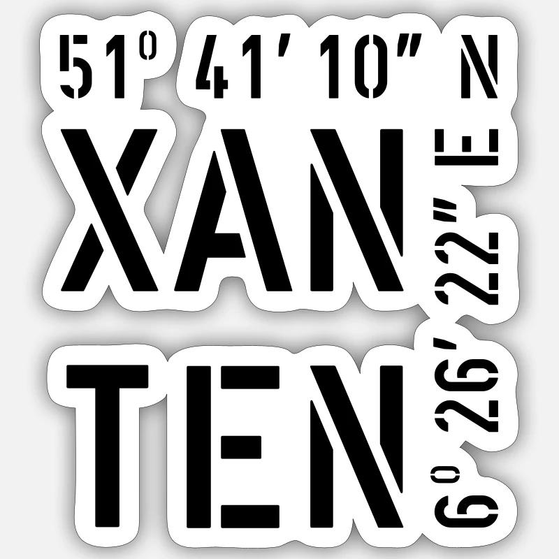 Xanten - Sticker taille S (10 x 10 cm) - blanc mat