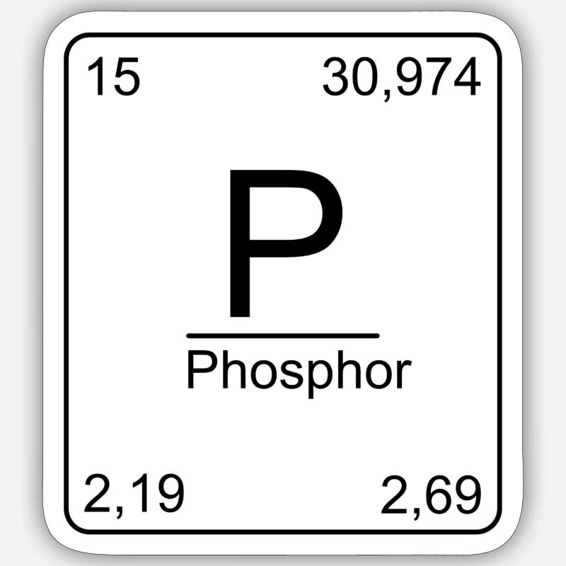 Phosphor, Periodensystem, Chemie, Physik, Element, Sticker Größe S (10 x 10 cm)