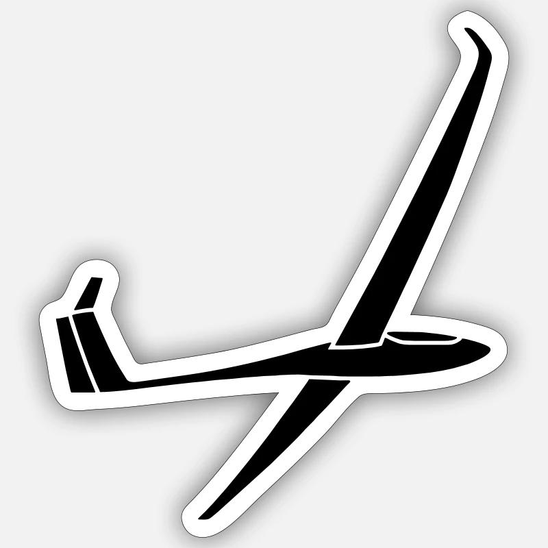 Glider Gliding Glider Glider Pilot Pilot Sticker size S (10 x 10 cm)
