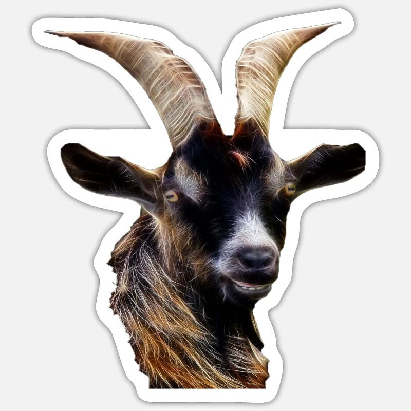 GOAT WIDDER STEINBOCK - Sticker size S (10 x 10 cm) - white matte